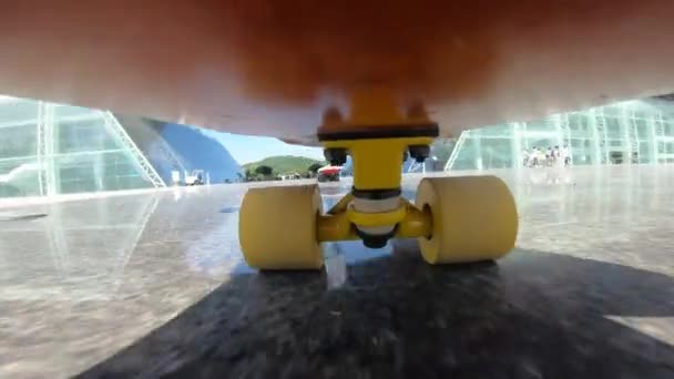 Pohled Pod Pojmem Skateboard Sport Aktivita — Stock video