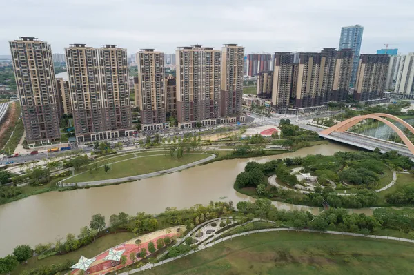 Vista Aérea Del Apartamento Varios Pisos China —  Fotos de Stock