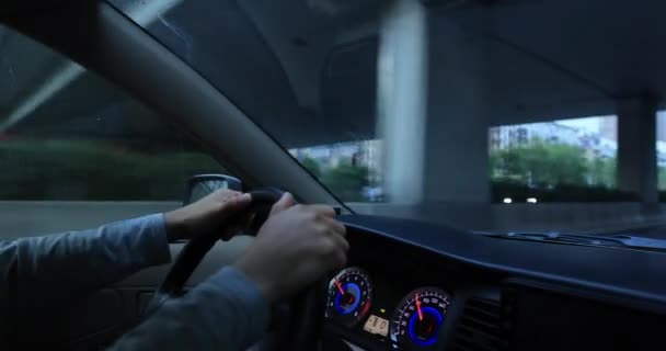 Řidičské Auto Ulici Dne — Stock video
