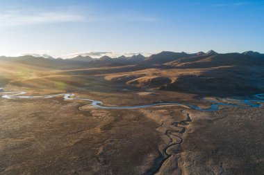 Tibet, Çin 'de güzel kış manzarası