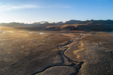 Tibet, Çin 'de güzel kış manzarası