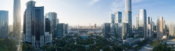 Vista Panorámica Aérea Del Paisaje Ciudad Shenzhen China —  Fotos de Stock