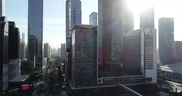 Vista Aérea Paisagem Cidade Shenzhen China — Vídeo de Stock