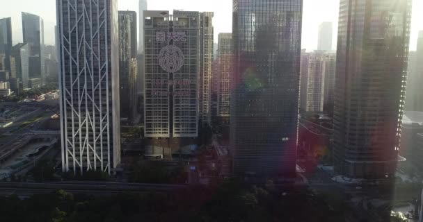 Vue Aérienne Paysage Dans Ville Shenzhen Chine — Video