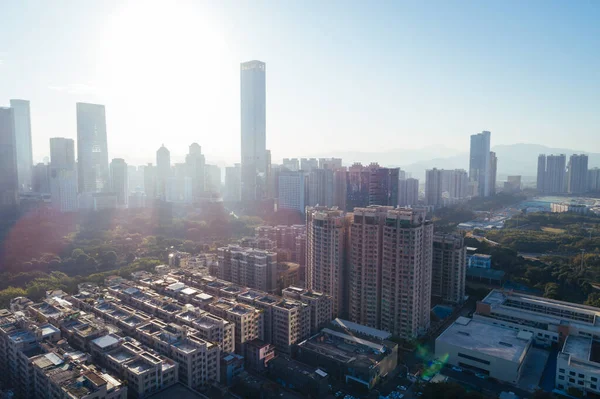 Vue Aérienne Paysage Dans Ville Shenzhen Chine — Photo