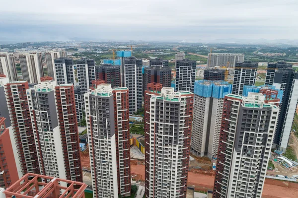 Luftaufnahme Einer Mehrstöckigen Wohnungsbaustelle China — Stockfoto