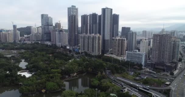 中国深圳市风景的空中景观 — 图库视频影像