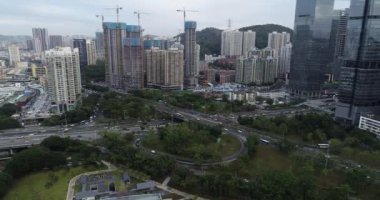 Shenzhen şehrinin havadan manzarası, Çin