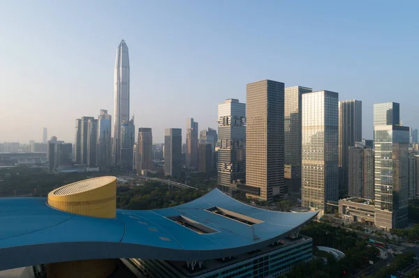 Vue Aérienne Paysage Dans Ville Shenzhen Chine — Photo