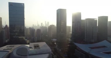 Shenzhen şehrinin havadan manzarası, Çin
