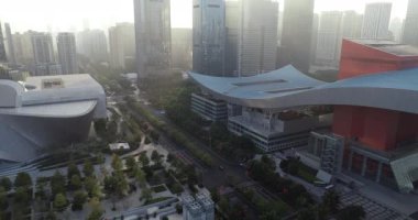 Shenzhen şehrinin havadan manzarası, Çin