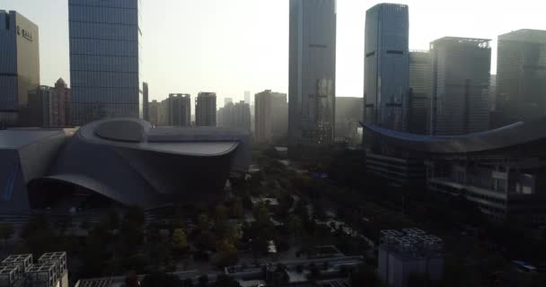 Shenzhen Şehrinin Havadan Manzarası Çin — Stok video