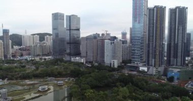Shenzhen şehrinin havadan manzarası, Çin