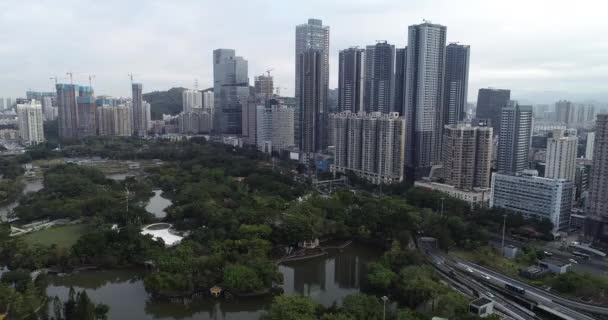 Vista Moderna Del Paesaggio Nella Città Shenzhen Cina — Video Stock