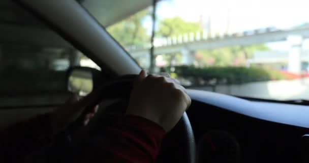 Αυτοκίνητο Στην Εθνική Οδό Στην Κίνα — Αρχείο Βίντεο