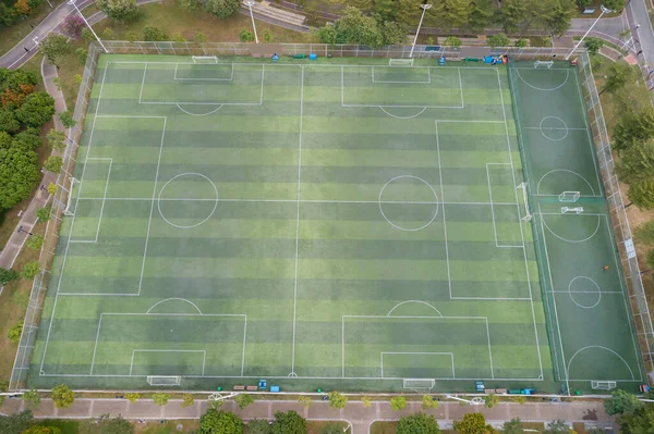 Vista Aérea Campo Futebol Cidade Shenzhen China — Fotografia de Stock