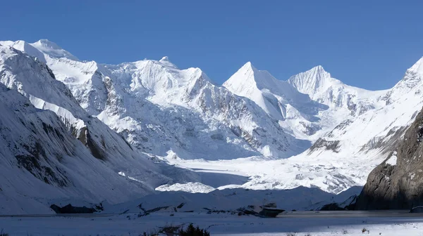 Glaciär Och Snöberg Tibet Kina — Stockfoto