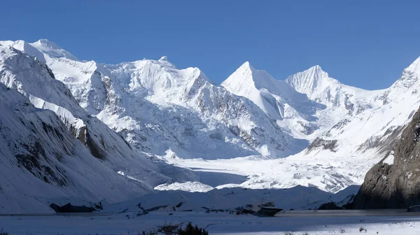 Geleira Montanhas Neve Tibete China — Fotografia de Stock