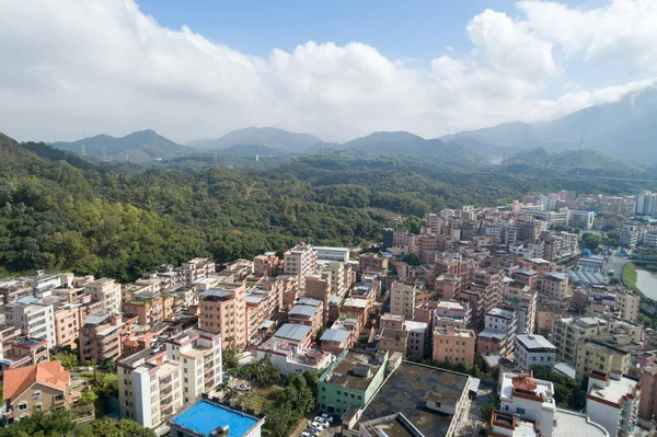 Vista Aérea Paisagem Urbana Vila Cidade Shenzhen China — Fotografia de Stock