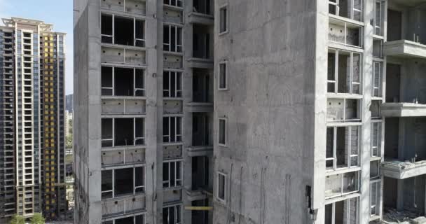 Luftaufnahme Einer Mehrstöckigen Wohnungsbaustelle China — Stockvideo