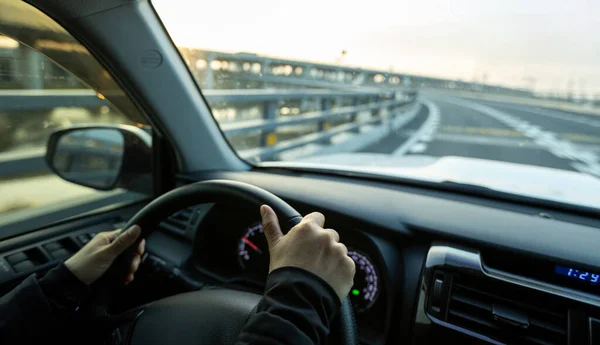 Voiture Conduite Sur Autoroute Chine — Photo