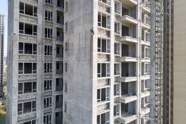 Çin 'deki inşaat alanının havadan görünüşü