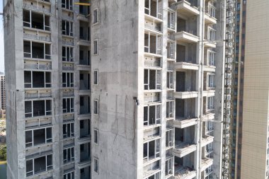 Çin 'deki inşaat alanının havadan görünüşü