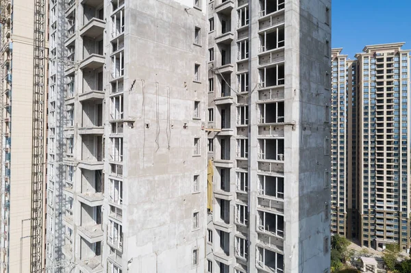 Aerial View Apartment Construction Site China — Stock Photo, Image