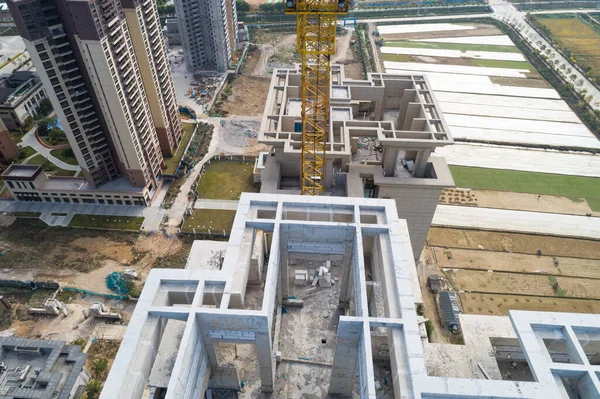 Vista Aerea Del Cantiere Appartamenti Cina — Foto Stock