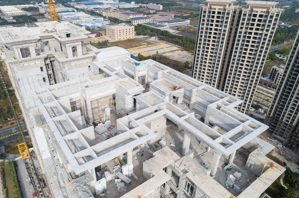 Aerial View Apartment Construction Site China — Stock Photo, Image