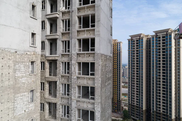 Vue Aérienne Site Construction Appartements Chine — Photo