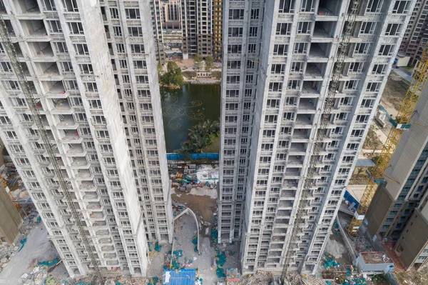 Aerial View Apartment Construction Site China — Stock Photo, Image