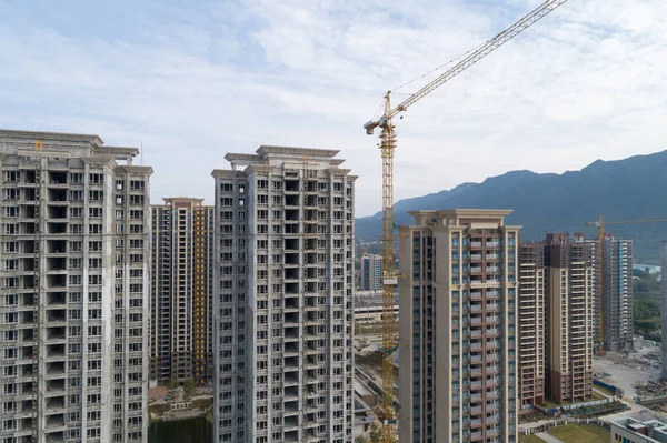 Aerial View Apartment Construction Site China — Stock Photo, Image