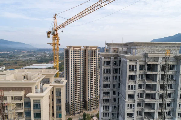 Aerial View Apartment Construction Site China — Stock Photo, Image