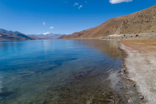 Letecký Pohled Jezero Yamdrok Tibetském Porcelánu — Stock fotografie