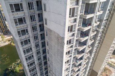 Çin 'deki inşaat alanının havadan görünüşü