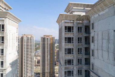 Çin 'deki inşaat alanının havadan görünüşü