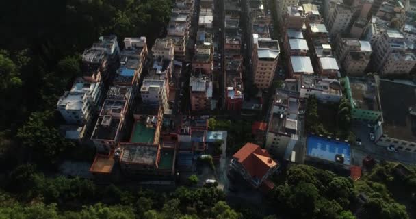 Vista Aérea Del Paisaje Urbano Del Pueblo Ciudad Shenzhen China — Vídeos de Stock