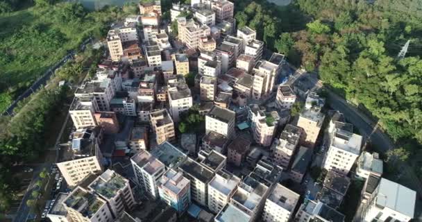 Letecký Pohled Městskou Vesnici Krajiny Městě Shenzhen Čína — Stock video