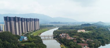 Çin 'in kırsal alanının havadan görünüşü