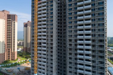 Çin 'deki inşaat alanının havadan görünüşü