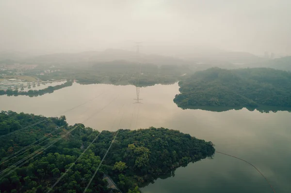 Widok Lotu Ptaka Miasto Shenzhen Chiny — Zdjęcie stockowe