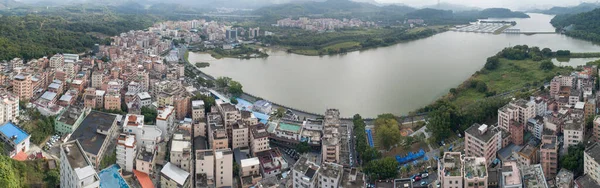 深圳市城市乡村景观的空中景观 — 图库照片