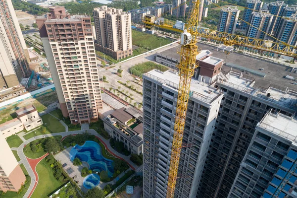 Luftaufnahme Einer Wohnungsbaustelle China — Stockfoto