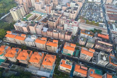 Shenzhen şehrinin havadan manzarası, Çin