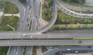 Shenzhen şehrinin havadan manzarası, Çin