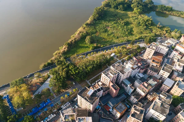 Veduta Aerea Del Paesaggio Urbano Villaggio Nella Città Shenzhen Cina — Foto Stock