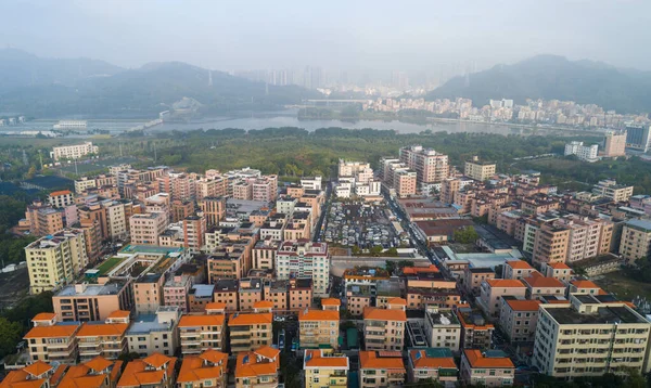 Letecký Pohled Krajinu Městě Shenzhen Čína — Stock fotografie