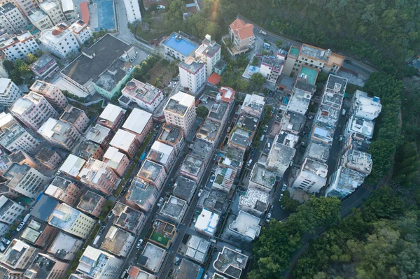 Luchtfoto Van Stedelijk Dorpslandschap Shenzhen Stad China — Stockfoto