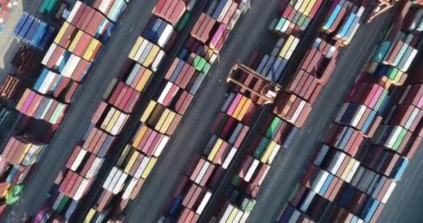 Luchtfoto Van Zeevracht Containers Yantian Haven Shenzhen Stad China — Stockvideo